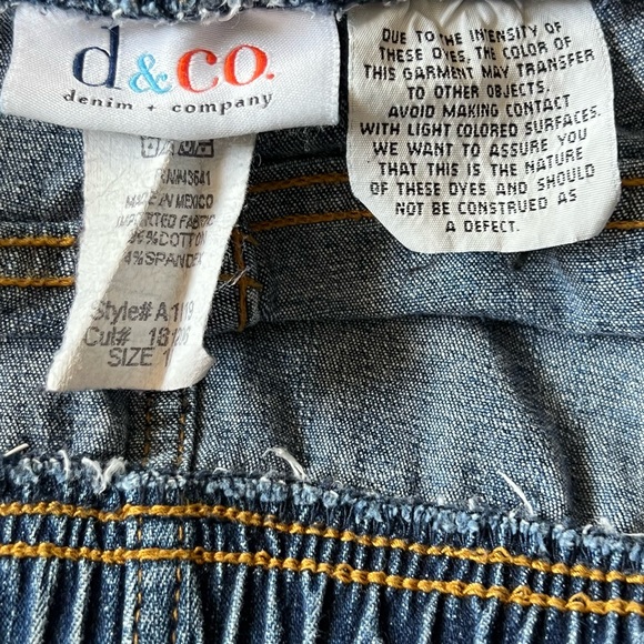 Denim & Co Women's Plus Size Easy Stretch Pull-On Jeans Pants Denim Blue Sz 1X - Picture 4 of 6